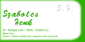 szabolcs henk business card